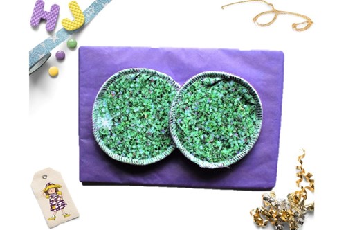 Buy  Breast Pads Green Glitter now using this page